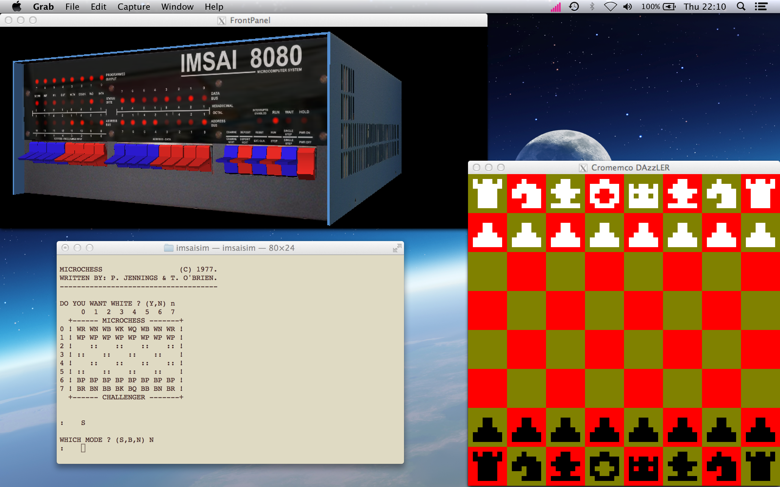 8080 Microchess running on IMSAI 8080