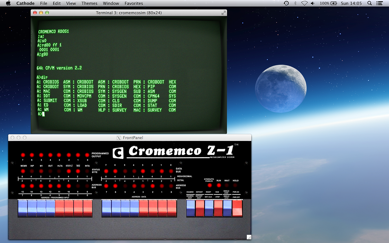 Cromemco Z-1 running CP/M 2.2