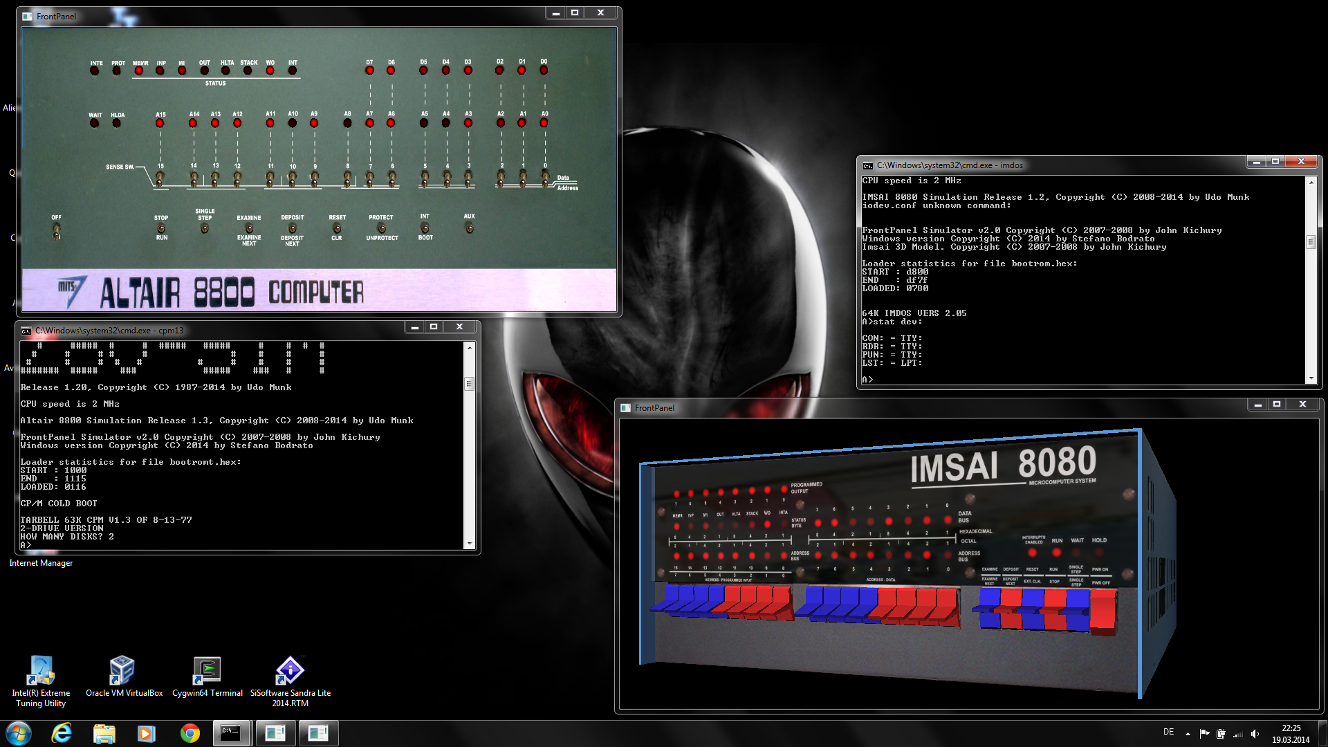 z80pack front panel machines under Windows